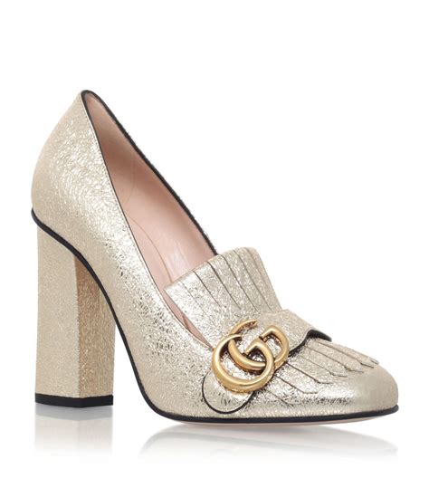 gucci gold cap toe heels|gold Gucci high heels.